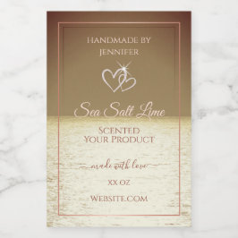 製品モダン包装ラベル海茶色の夕日 フードラベル