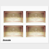 製品モダン包装ラベル海茶色の夕日 長方形シール (シート)