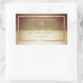 製品モダン包装ラベル海茶色の夕日 長方形シール (バッグ)