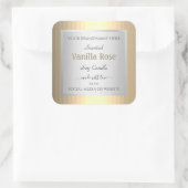 製品モダン包装ラベル銀金ゴールド色 スクエアシール (バッグ)