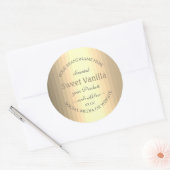 製品モダン包装ラベル銀金ゴールド色 ラウンドシール (封筒)