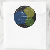 製品モダン包装ラベル黒い青の緑 ラウンドシール (バッグ)