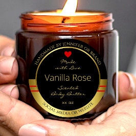 製品モダン包装ラベル黒および金ゴールド ラウンドシール