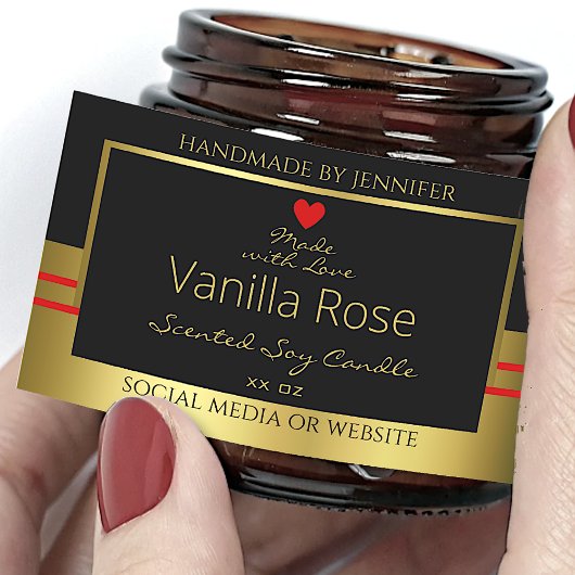 製品モダン包装ラベル黒および金ゴールド 長方形シール