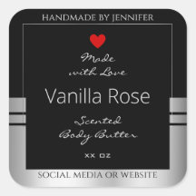 製品モダン包装ラベル黒と銀