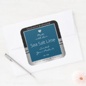 製品モダン包装ラベル黒シルバーブルー スクエアシール (封筒)