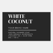 製品モダン包装石けんラベル 長方形シール (正面)