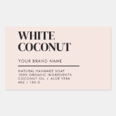 製品モダン包装石けんラベル 長方形シール (正面)