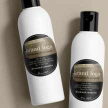 製品モダン金ゴールドフェイクブラシストロークラベル