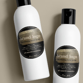 製品モダン金ゴールドフェイクブラシストロークラベル ラウンドシール