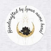 製品ラベルで手作り幾何学的な月 ラベル (デザイン1)