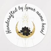 製品ラベルで手作り幾何学的な月 ラベル (デザイン2)