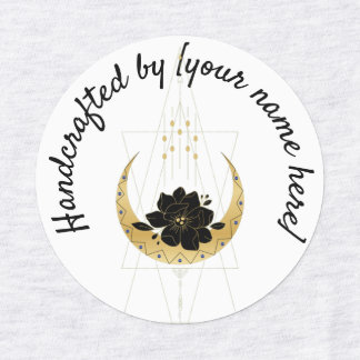 製品ラベルで手作り幾何学的な月 ラベル