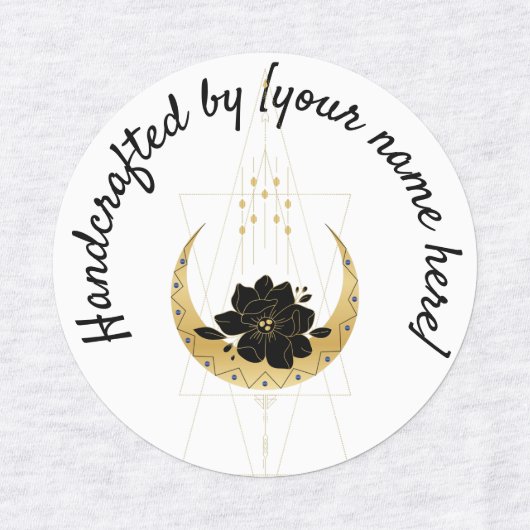 製品ラベルで手作り幾何学的な月 ラベル (デザイン4)