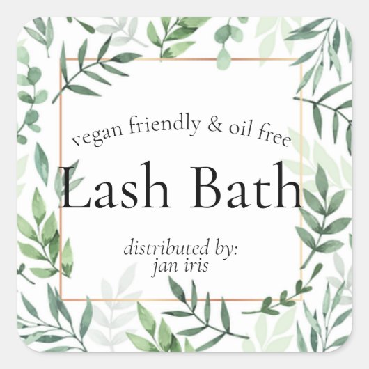 製品ラベルのシール スクエアシール (正面)