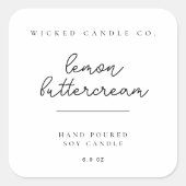 製品ラベルミニマルキャンドルブランディングシール スクエアシール (正面)