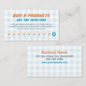 製品ロイヤリティスタンプまたはパンチカー買ド- 9 Get 1 ロイヤリティカード (正面/裏面)