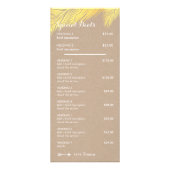 製品価格表熱帯パーム葉金ゴールドクラフト ラックカード (裏面)