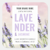 製品包装エレガントキャンドルラベル写真付き スクエアシール (正面)