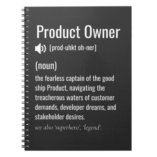 製品所有者定義 ノートブック (正面)