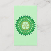 製品環境にやさしシール名刺 名刺 (裏面)