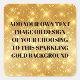 製品空白のの金属製金ゴールド背景 スクエアシール