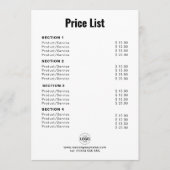 製品/カスタムサービスのホワイトサーシンプルビス メニュー (正面)