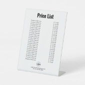 製品/カスタムサービスの価格表の白シンプル色 台座サイン (正面)