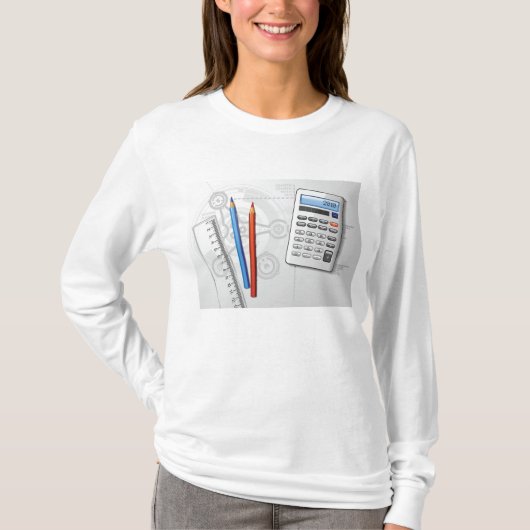製図事務用品 Tシャツ (正面)