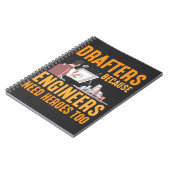 製図担当者おもしろいに対する技術者のギフトの作成 ノートブック (左側)