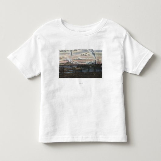 製材場面 トドラーTシャツ (正面)