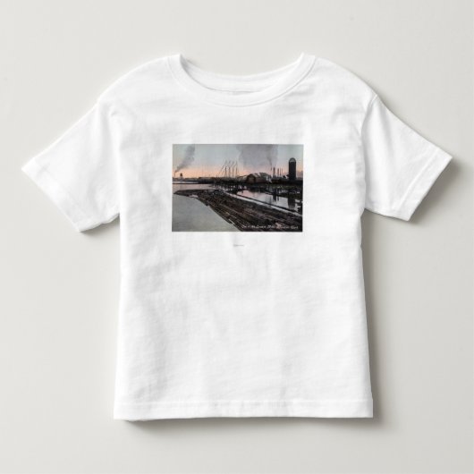 製材製造所の眺め トドラーTシャツ (正面)