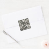 製糖所と砂糖の生産 スクエアシール (封筒)