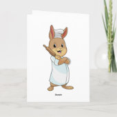 製菓道具を持ったウサギ カード (裏面)