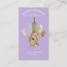 製菓道具 ケータリング 調理 料理人 紫 名刺