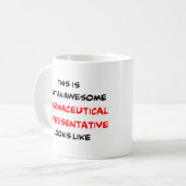 製薬代素晴らし表コーヒーマグ コーヒーマグカップ (正面左)