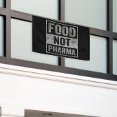 製薬以外の食品の自然オーガニック栄養 横断幕 (ビルの外側)