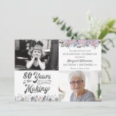 製造における80番目または誕生日フローラ年 招待状 (スタンド正面)