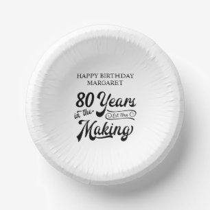 製造における80thまたは任意の誕生日レトロ80年 ペーパーボウル