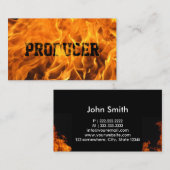 製造はっきりした文字焚き火 名刺 (正面/裏面)