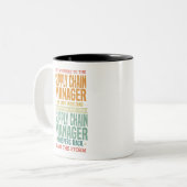 製造オーダーTシャツことわざ – サプライ・チェーン・マネージャ ツートーンマグカップ (正面左)