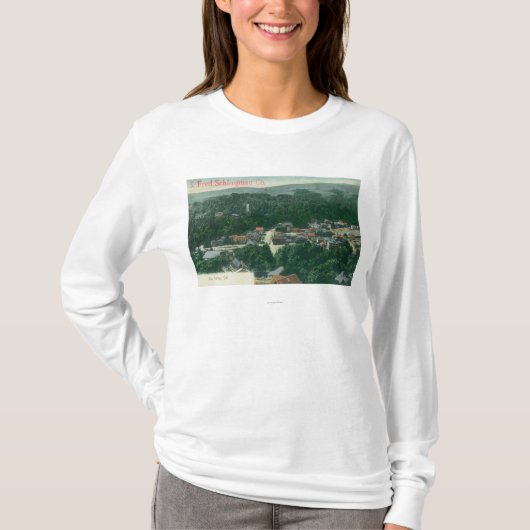 製造所のValleyMillの谷、カリフォルニアの空中写真 Tシャツ (正面)
