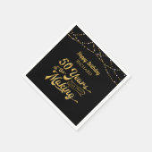 製造誕生日で50ハッピーバースデー スタンダードカクテルナプキン (角)