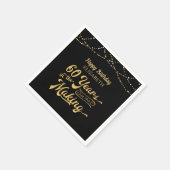 製造誕生日で60ハッピーバースデー スタンダードカクテルナプキン (角)