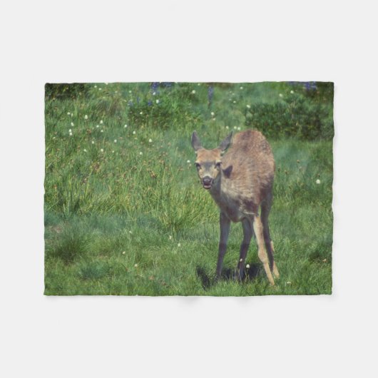 製造顔 フリースブランケット (正面(横))