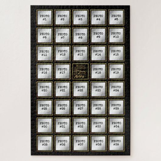 製造50年、誕生日39写真コラージュ ジグソーパズル (縦)