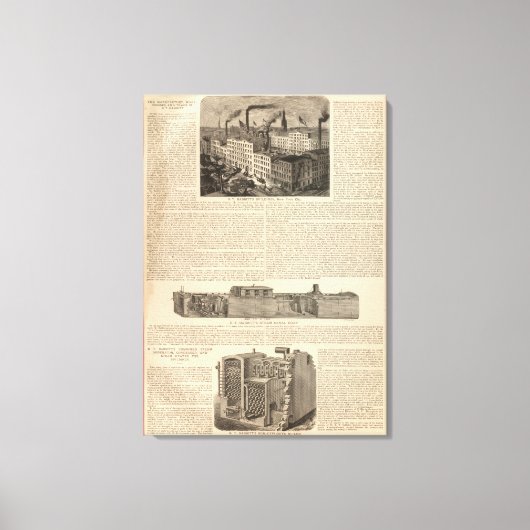 製造、倉庫 キャンバスプリント (正面)