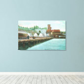 製錬所の外部ビュー キャンバスプリント (インサイチュ (ウッドフロア))