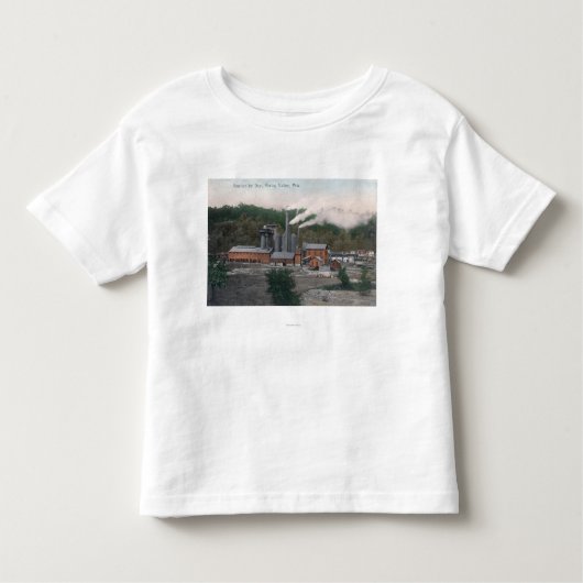製錬植物の外観 トドラーTシャツ (正面)
