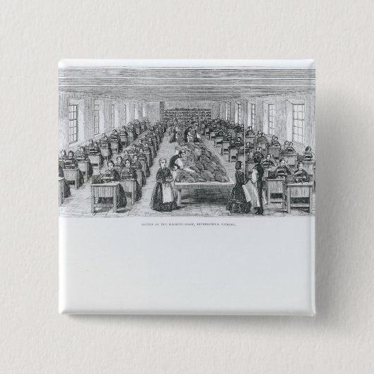 製靴工場 缶バッジ (正面)